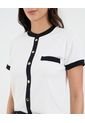 Camiseta Para Mujer Manga Corta Moda Color Crema Marca Ostu #40092596 de Ostu