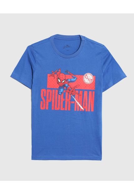 Camiseta Infantil Niño Manga Corta Cuello Redondo Color Azul Marca Ostu #80090305