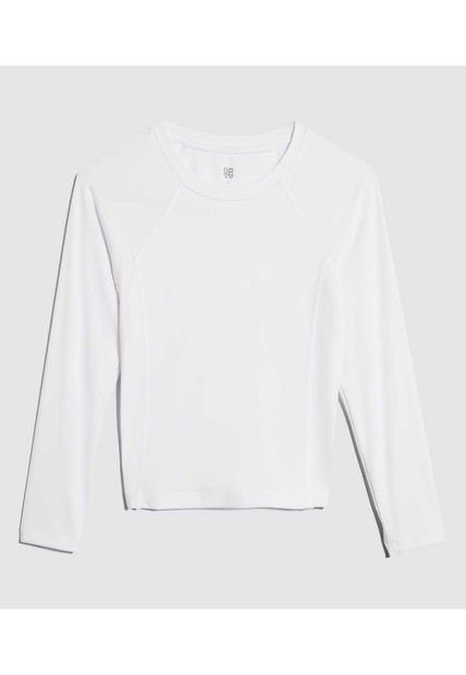 Crop Top Para Mujer Manga 3/4 Color Blanco Marca Ostu #40092290