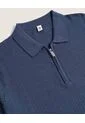Polo  Para Hombre Cuello Tejido Sin Bolsillo Color Azul Marca Ostu #60110879 de Ostu