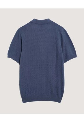 Polo  Para Hombre Cuello Tejido Sin Bolsillo Color Azul Marca Ostu #60110879