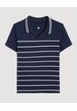 Polo  Infantil Niño Manga Corta Color Azul Marca Ostu #80110119 de Ostu