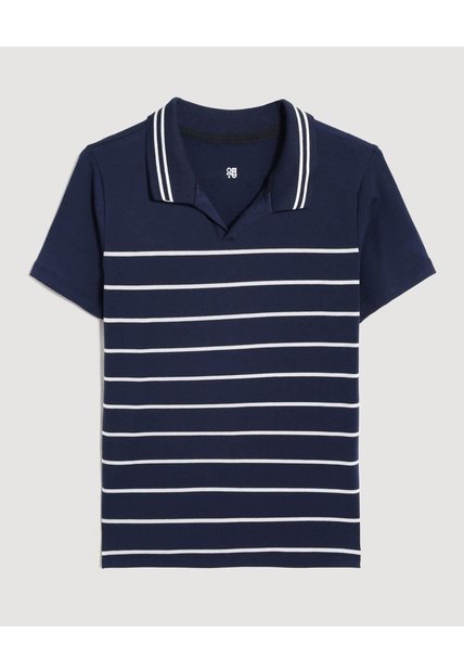 Polo  Infantil Niño Manga Corta Color Azul Marca Ostu #80110119