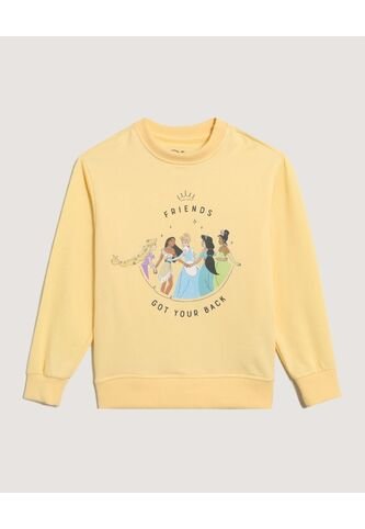 Buzo  Infantil Niña Cuello Redondo Color Amarillo Marca Ostu #90060168 Ostu