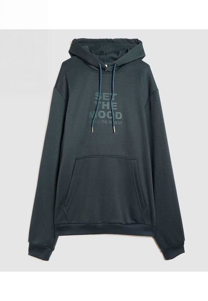 Buzo Para Hombre Hoodie Color Verde Oscuro Marca Ostu #60060461