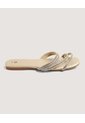 Sandalias Brillantes De Tiras  Para Mujer Dorado Ostu de Ostu
