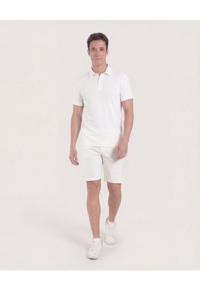 Bermuda  Para Hombre Regular Corto Color Crema Marca Ostu #60100489