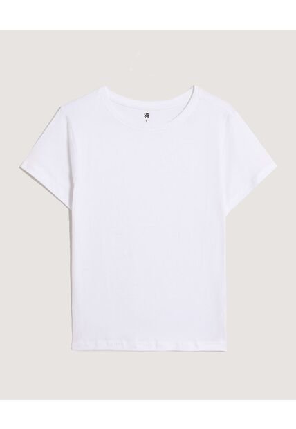 Camiseta  Para Mujer Manga Corta Cuello Redondo Color Blanco Marca Ostu #40092624