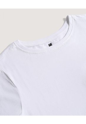 Camiseta  Para Mujer Manga Corta Cuello Redondo Color Blanco Marca Ostu #40092624