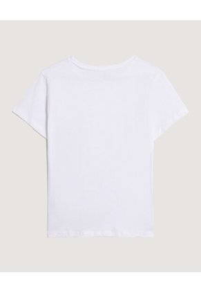 Camiseta  Para Mujer Manga Corta Cuello Redondo Color Blanco Marca Ostu #40092624