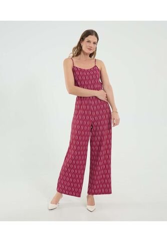 Enterizo Para Mujer Manga Sisa Color Vino Marca Ostu #40320134 Ostu