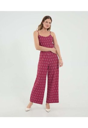 Enterizo Para Mujer Manga Sisa Color Vino Marca Ostu #40320134