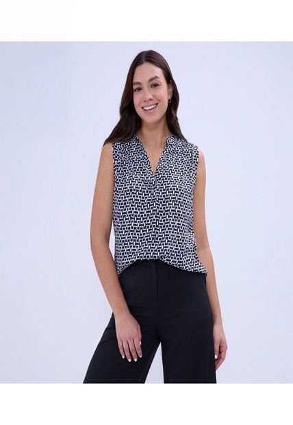 Blusa Para Mujer Manga Sisa Color Negro Marca Ostu #40121069