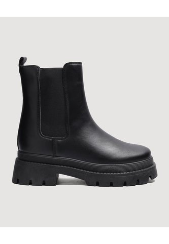 Botas  Para Mujer Botin Color Negro Marca Ostu #40670006 Ostu