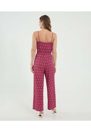 Enterizo Para Mujer Manga Sisa Color Vino Marca Ostu #40320134