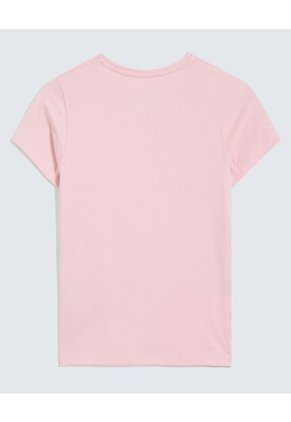 Camiseta Infantil Niña Manga Corta Cuello Redondo Color Rosado Marca Ostu #90090295