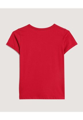 Camiseta  Infantil Niña Manga Corta Cuello Redondo Color Rojo Marca Ostu #90090356