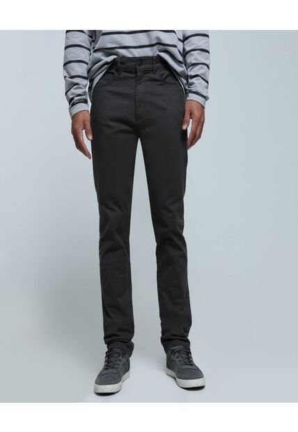 Pantalon Para Hombre 5 Bolsillos Color Gris Oscuro Marca Ostu #60070226