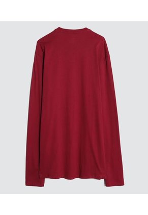 Camiseta Para Hombre Manga Larga Color Vino Marca Ostu #60091204