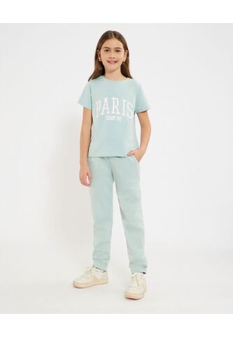 Pantalón Infantil Niña Jogger Color Verde Marca Ostu #90070067 Ostu