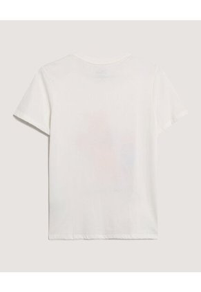 Camiseta  Para Mujer Manga Corta Cuello Redondo Color Crema Marca Ostu #40092755