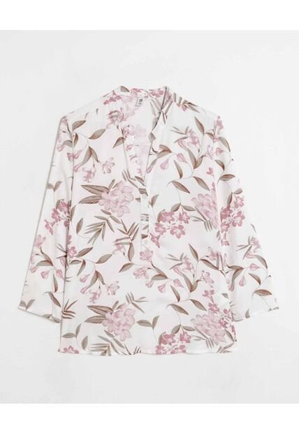 Blusa  Para Mujer Manga 3/4 Color Crema Marca Ostu #40121232