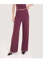 Pantalón Wide Leg Lurex  Para Mujer Vino Ostu de Ostu