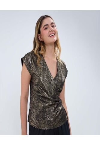 Blusa Para Mujer Manga Sisa Color Negro Marca Ostu #40121083 Ostu