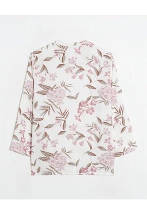 Blusa  Para Mujer Manga 3/4 Color Crema Marca Ostu #40121232