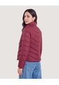 Chaqueta Acolchada Cuello Alto  Para Mujer Vino Ostu de Ostu