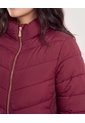 Chaqueta Acolchada Cuello Alto  Para Mujer Vino Ostu de Ostu