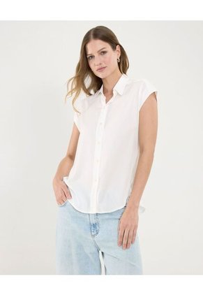 Camisa Para Mujer Manga Corta Color Blanco Marca Ostu #40010148