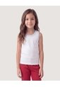 Niña-Camiseta Tank Básica  Infantil Niña Crema Ostu de Ostu