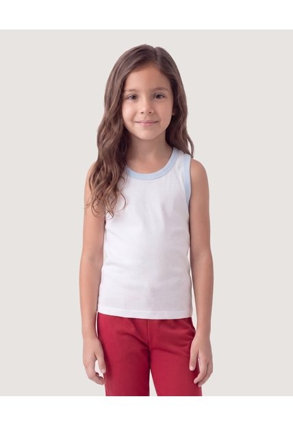 Niña-Camiseta Tank Básica  Infantil Niña Crema Ostu