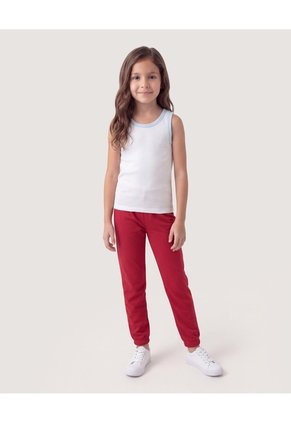 Niña-Camiseta Tank Básica  Infantil Niña Crema Ostu