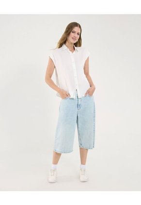 Camisa Para Mujer Manga Corta Color Blanco Marca Ostu #40010148