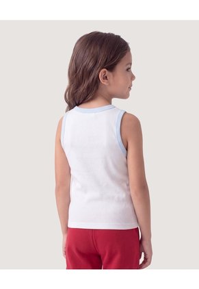 Niña-Camiseta Tank Básica  Infantil Niña Crema Ostu
