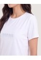 Camiseta Manga Corta Con Screen-Deportivo  Para Mujer Blanco Ostu de Ostu