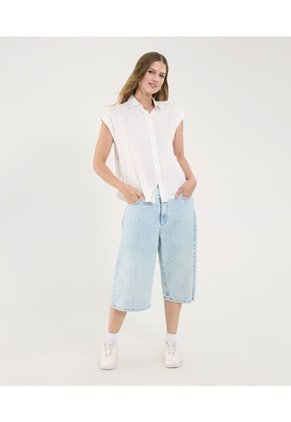 Camisa Para Mujer Manga Corta Color Blanco Marca Ostu #40010148