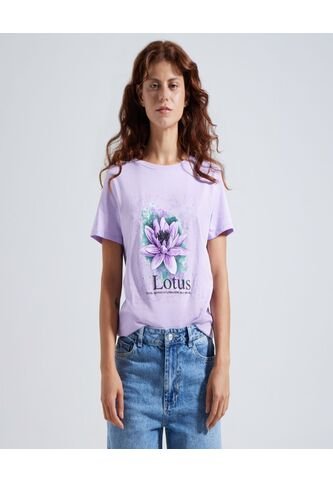 Camiseta Para Mujer Manga Corta Color Lila  Marca Ostu #40091844 Ostu