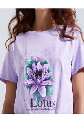 Camiseta Para Mujer Manga Corta Color Lila Marca Ostu #40091844