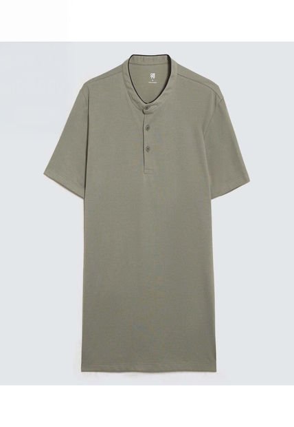 Polo Para Hombre Cuello Mao Sin Bolsillo Color Verde  Marca Ostu #60110719