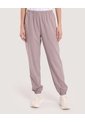 Pantalón Deportivo Plano Jogger  Para Mujer Beige Ostu de Ostu