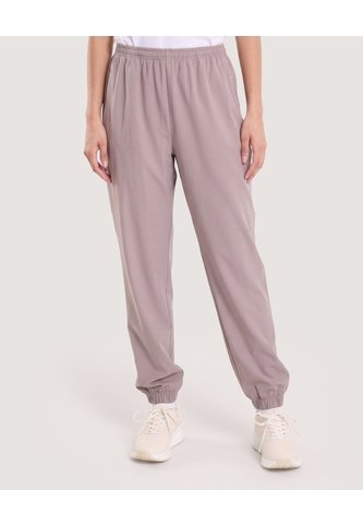 Pantalón Deportivo Plano Jogger  Para Mujer Beige Ostu Ostu