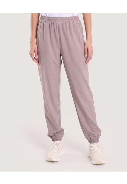Pantalón Deportivo Plano Jogger  Para Mujer Beige Ostu