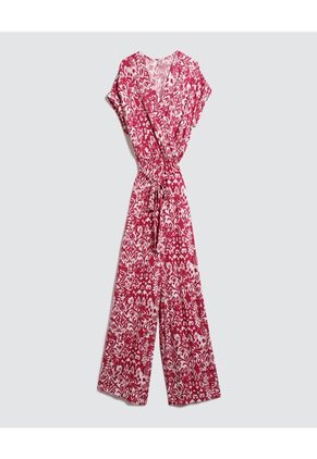 Enterizo Para Mujer Manga Corta Color Cereza Marca Ostu #40320101