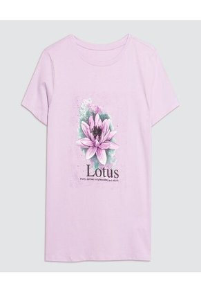 Camiseta Para Mujer Manga Corta Color Lila Marca Ostu #40091844