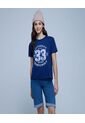 Camiseta Para Mujer Manga Corta Color Azul  Marca Ostu #40092049 de Ostu