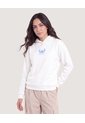 Buzo Hoodie Stitch  Para Mujer Crema Ostu de Ostu