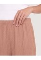 Pantalón Wide Leg Texturizado  Para Mujer Camel Ostu de Ostu